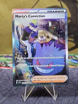 Pokemon TCG Morty's Conviction 211/162 Temporal Forces SIR Holo Card NM - Image 1