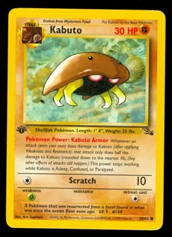 Pokemon KABUTO 50/62 - 1st Edition Fossil - - Lightly Played - Card B - Image 1