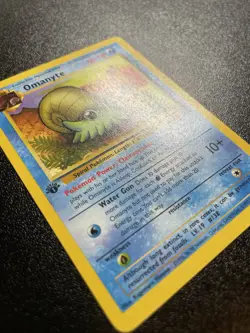 Omanyte 52/62 1st Edition Fossil Pokemon Card LP- - Image 2