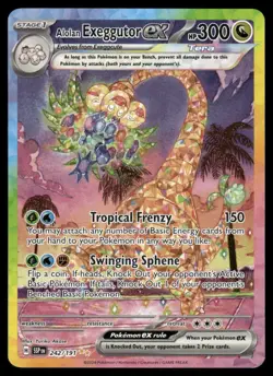 Pokemon Cards Alolan Exeggutor ex 242/191 Surging Sparks NM - Image 1