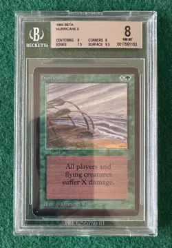 Hurricane - BETA - MTG - BGS 8. NM-MT. More Vintage MTG In My Store. - Image 1
