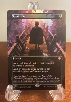 MTG Sacrifice (Borderless) Foil Duskmourn Special Guests SPG #69 LP Magic - Image 1