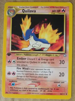 Quilava 46/111 1st Edition Uncommon Non-Holo Neo Genesis Pokemon Card LP - Image 1