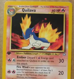 Quilava 46/111 1st Edition Uncommon Non-Holo Neo Genesis Pokemon Card LP - Image 2