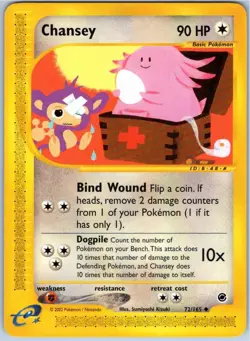 CHANSEY 072/165 EXPEDITION ENGLISH POKEMON NEAR MINT - Image 1