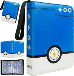 “Pokemon Card Binder - Blue Zipper Album with Strap" - Image 1