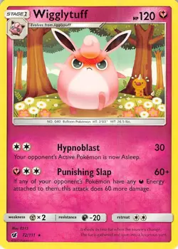 Wigglytuff 72/111 SM - Crimson Invasion Pokemon Card NM - Image 1