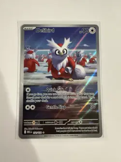 Pokemon Delibird 90 HP Illustration Rare Holo 152/132 ME01 English Basic - Image 1