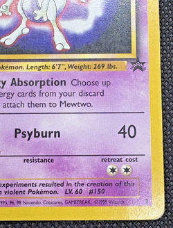 Mewtwo 3/53 Kids WB Promo - 1999 Pokemon WoTC TCG - MP - Image 4