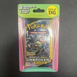 POKEMON DG Blister 2 MINI PACKS SUN & MOON Unbroken Bonds Booster NEW Sealed - Image 1