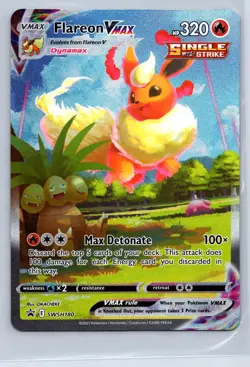 jumbo Flareon VMAX SWSH180 Holo Promo Sword & Shield Promo Pokemon - Image 1