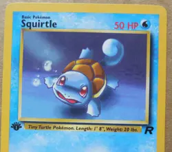 Squirtle 68/82 1st Edition Common Non-Holo Team Rocket Pokemon Card LP - Image 2