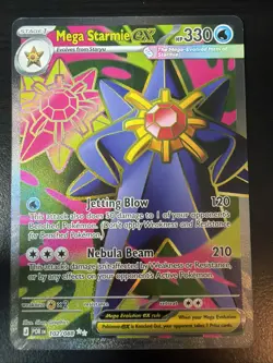 Mega Starmie ex 102/088 - Full Art Ultra Rare - Pokemon TCG: Perfect Order - NM - Image 1