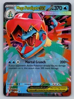 Pokemon Mega Feraligatr ex (36/52) Mega Evolution Promo NM - Image 1