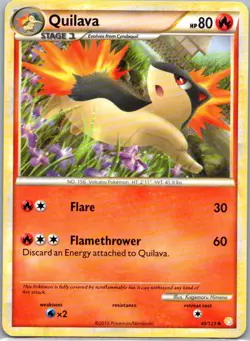 Pokemon TCG Quilava 49/123 HeartGold SoulSilver LP - Image 1