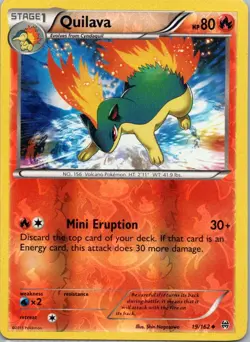 Pokemon TCG Quilava 19/162 BREAKthrough Rev Holo NM - Image 1