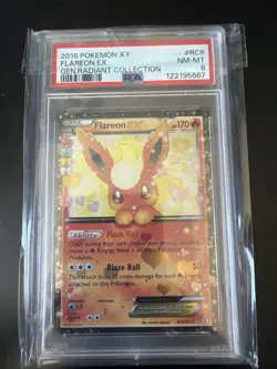 Pokemon Flareon EX RC6/RC32 Generations Radiant Collection Ultra Rare Holo PSA 8 - Image 1
