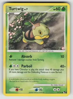 Turtwig 17/17 Common POP Series 9 Pokemon Moderately Played - Image 1