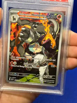 Pokemon Destined Rivals Team Rocket’s Houndoom 191/182 Illustration Rare PSA 9 - Image 2