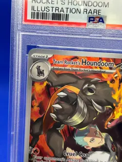 Pokemon Destined Rivals Team Rocket’s Houndoom 191/182 Illustration Rare PSA 9 - Image 3