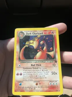 Pokemon Dark Charizard Holo Rare Card 4/82 Team Rock MP 1999 Vintage - Image 1