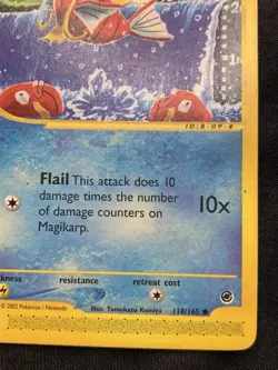 Pokemon TCG Magikarp 118/165 Expedition Common LP - Image 4