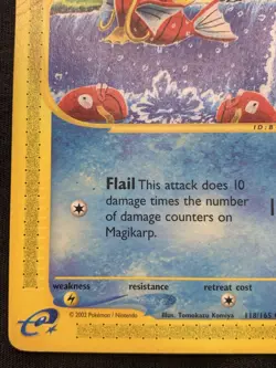 Pokemon TCG Magikarp 118/165 Expedition Common LP - Image 5