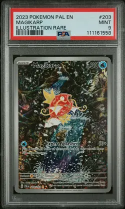 2023 POKEMON PAL EN-PALDEA EVOLVED ILLUSTRATION RARE #203 MAGIKARP PSA 9 - Image 1