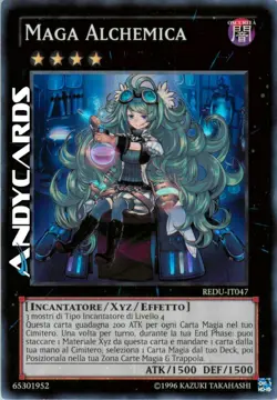 MAGA ALCHEMICA • (Alchemic Magician) • Super R • REDU IT047 • Unl • Yugioh! - Image 1