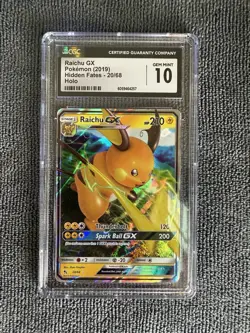 Raichu GX Pokemon Card 2019 Hidden Fates 20/68 Holo CGC 10 Gem Mint - Image 1