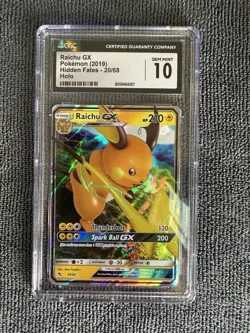 Raichu GX Pokemon Card 2019 Hidden Fates 20/68 Holo CGC 10 Gem Mint - Image 3