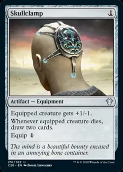 MTG English Skullclamp NM Normal Commander 2020 Ikoria - Image 1