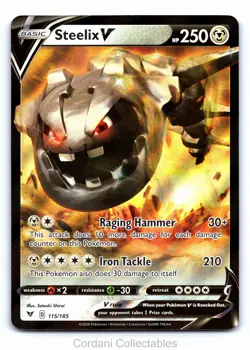 Steelix V 115/185 - Vivid Voltage - Pokemon Card - Near Mint - Image 1