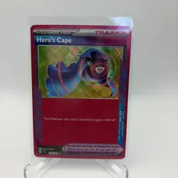 Hero's Cape 152/162 SV05 Temporal Forces ACE SPEC Rare Holo Trainer 2024 - Image 1