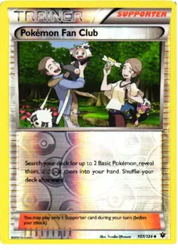 Pokemon Fan Club 107/124 Uncommon Fates Collide Pokemon Reverse Holo MP - Image 1