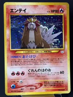 SWIRL Entei NO. 244 Holo Rare Neo Revelation Pokemon Japanese Lightly Played - Image 3