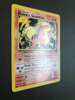 Pokemon Blaine's Growlithe 62/132 Gym Heroes Set Unlimited Common 2000 NM Nice! - Image 3