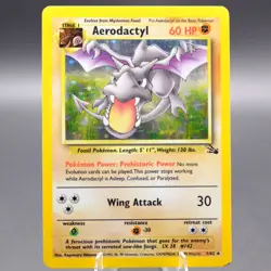 Aerodactyl 01/62 Holo Rare Fossil Pokemon TCG NM - Image 1