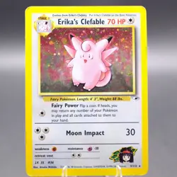 Erika's Clefable 003/132 Holo Rare Gym Heroes Pokemon TCG HP - Image 1