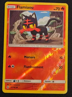 French Flamiaou Reverse holo LITTEN 24/149 C SUN & MOON POKEMON LP 2017 - Image 1