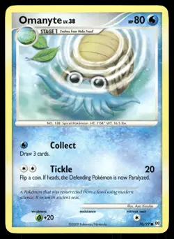 Omanyte 70/99 Common Arceus Pokemon Lightly Played - Image 1