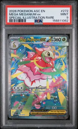 Pokemon Mega Meganium EX Ascended Heroes 272 PSA 9 Mega Attack Rare 2026 - Image 1