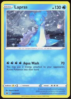 Sword & Shield Promo Lapras SWSH051 Holo Promo Pokemon (Cosmos Holo) NM/M - Image 1