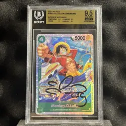 2025 One Piece PRB02-005 Monkey D Luffy SR BGS 9.5 AUTO Signed - Image 1