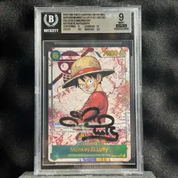 2025 One Piece #OP13-118 Monkey D. Luffy SEC Alt Art BGS 9 Auto Signed - Image 1