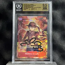2024 One Piece Monkey.D.Luffy Treasure Boosters #ST10-006 BGS 9.5 AUTO Signed - Image 1