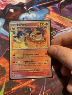 Pokemon Flareon Pokeball 13/131 Error Card misprint texture shift - Image 1