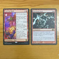 MTG red lot Cool but Rude Foil + Warstorm Surge - Image 1
