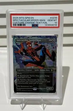 2025 MTG MARVEL'S SPIDER-MAN #0239 SPECTACULAR SPIDER-MAN PSA 10 - Image 1