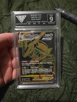 Rayquaza Vmax TG29/TG30 Silver Tempest Mint 9 Pokemon Get Graded Slab, Not PSA - Image 1